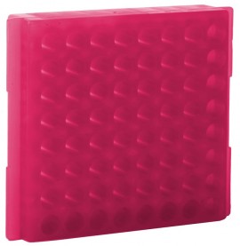 Bio Plas 0085 Microcentrifuge Tube Rack, 64 Wells, Pink, (Pack of 5)-
