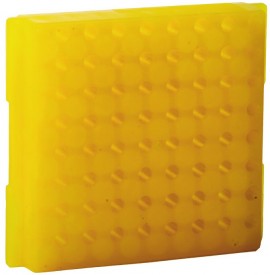 Bio Plas 0086 Microcentrifuge Tube Rack, 64 Wells, Yellow, (Pack of 5)-