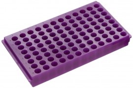 Bio Plas 0097 Support pour tubes de microcentrifugeuse, 96 puits, lavande, (lot de 5)-