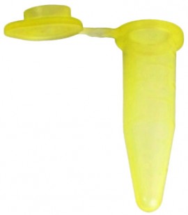 Bio Plas 4042S G-Tube Yellow Sterile Premium Flat-Top Microcentrifuge Tube, 0.6 mL, 500-pack-