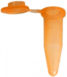 Bio Plas 4046 g-Tube, tube de microcentrifugeuse &amp;agrave; bouchon plat, 0.6mL, orange, (lot de 500)-
