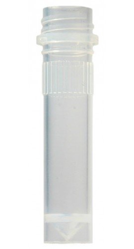 Bio Plas 4204SLS Siliconized Conical Microcentrifuge Tube with Skirt Screw Cap, Sterile, 2.0mL, Natural, (Pack of 1000)-