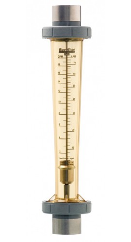 Blue-White F-451004LHN Flow Meter, 1&quot;, in-line, 4.0-40 Gpm Water-