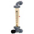 Blue-White F-45376LA-6 Standard Series Adjustable Panel-Mount Flowmeter with 316 SS Guide Rod, 0.2 to 2GPM, 3/8in Female NPT-