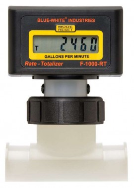 Blue-White RB-400S8-GPM1 Paddlewheel Flowmeter, 100 to 1,000GPM, 4in IPS-