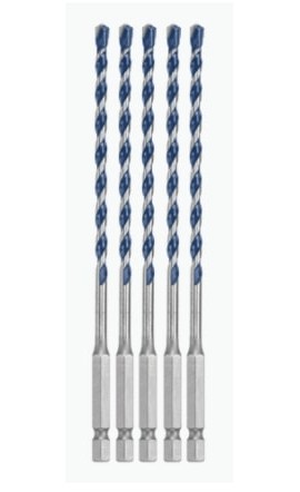 Bosch HCBG0405T BlueGranite Turbo Carbide Hammer Drill Bits, <sup>3</sup>&amp;frasl;<sub>16</sub> x 6&amp;quot;, 5-piece-