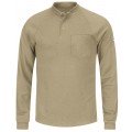Bulwark SEL2KH-L-XL Men&#039;s Lightweight FR Henley Shirt with long length, xl, khaki-
