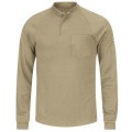 Bulwark SEL2KH-R-M Men&#039;s Lightweight FR Henley Shirt, medium, khaki-