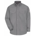 Bulwark SLU2 Men&#039;s Midweight FR Dress Uniform Shirt, silver grey, 2xl-