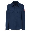Bulwark SLU3 Women's Midweight FR Dress Uniform Shirt, navy, xl-