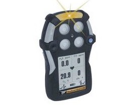Honeywell BW GasAlertQuattro Multi-Gas Detector, H<sub>2</sub>S/%LEL/O<sub>2</sub>, alkaline battery-