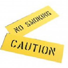 C. H. Hanson 12418 Pochoir de signalisation de s&amp;eacute;curit&amp;eacute;, symbole &amp;laquo; No Smoking &amp;raquo;, caract&amp;egrave;re de 76.2 mm-