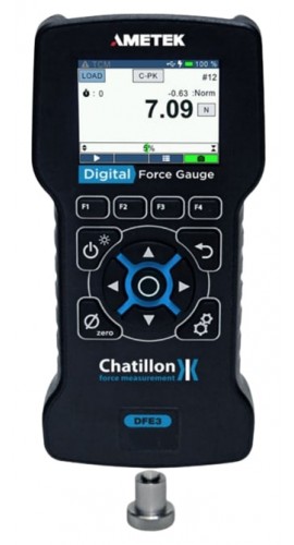 Chatillon DFE3-025 Digital Force Gauge, 25 x 0.001 lbf-