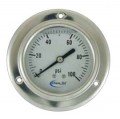 Chem Oil 202L-254KBK Liquid Fillable Gauge, 0 to 600 psi/bar kPa, 2.5&amp;quot; dial-