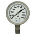 Chem Oil 302L-254OBK Liquid Fillable Gauge, stainless steel, 0 to 2000 psi/bar kPa-