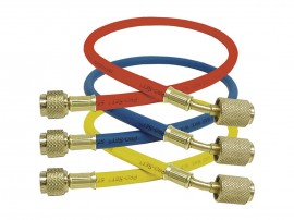 CPS HP3A Pro-Set Premium Refrigerant Hoses with Microseal Anti-Blowback Valve, 3&#039;, 3-Pack-