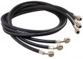 CPS HP5BKZ Black Premium Hose Chrome Fittings, 5ft-
