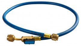 CPS HS3BE Standard Charging Hose with 45&amp;deg; Ball Valve, 3ft, Blue-