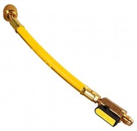 CPS HTYE Ball Valve Hose Extension, 1/4in SAE, Yellow-