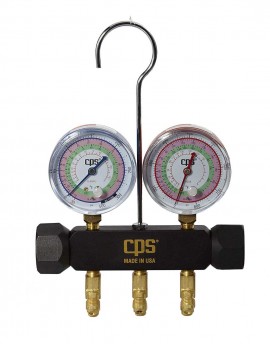 CPS MBH 2-Valve Manifold and Gauge Set-