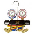 CPS MBHP3 Pro-Set 2-Valve Triple Seal Manifold with 3&#039; Hose Set, Black-