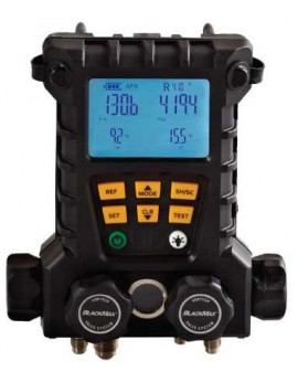 CPS MD100WVHE 4-Valve Wireless Digital Manifold with Clamp Probes, Vacuum Gauge-
