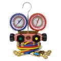 CPS MV13H2P5E Vortech Deep Vacuum 4-Valve Manifold, 5ft Ball Valve Hose Set-