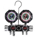 CPS MV4H4Z 4-Valve Manifold, 3.125in 1% R134a/R22/R404a/R410a Gauges-