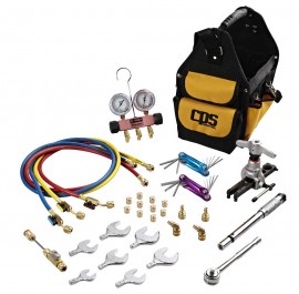 CPS TLB410A Mini-Split Tool Kit with Triple-Seal 2-Valve Manifold, Metric Torque Wrench Set-