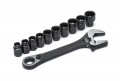 Crescent CPTAW8 11-Piece Pass-Thru X6 Black Oxide Adjustable Wrench and Spline Socket Set-