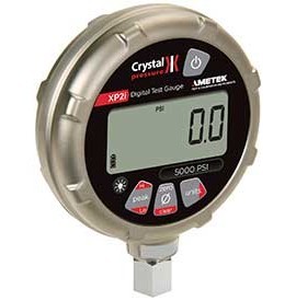 Ametek Crystal XP2i Digital Pressure Gauge, 0 to 20 bar, 4.5&amp;quot; dial, &amp;frac14; NPT bottom, diecast aluminum housing-