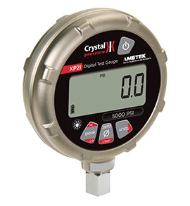 AMETEK Crystal XP2i Digital Pressure Gauge with dual display, 0 to 300 psi, &amp;frac14; NPT bottom, diecast aluminum housing-