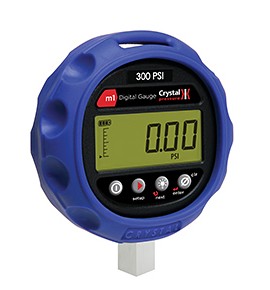 Ametek Crystal m1 Digital Pressure Gauge, 1 to 100 Kpsi, 4.18&amp;quot; dial, CPF female, polyester/polycarbonate blend-