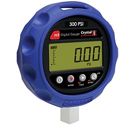 Ametek Crystal m1 Digital Pressure Gauge, 0 to 300 psi, 4.18&amp;quot; dial, CPF female, polyester/polycarbonate blend-