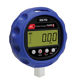 Ametek Crystal m1 Digital Pressure Gauge, 0 to 3 Kpsi, 4.18&amp;quot; dial, CPF female, polyester/polycarbonate blend-