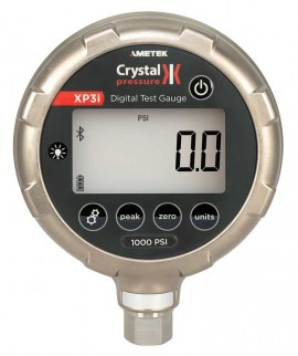 Ametek Crystal XP3i Series Digital Pressure Gauge with data logging, vacuum to 500 psi, 4.5&amp;quot; dial, &amp;frac14;&amp;quot; NPT bottom, diecast aluminum housing-