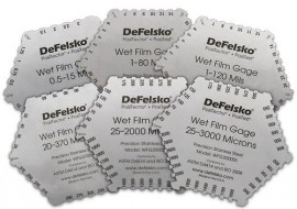 DeFelsko WFG3000SS Stainless Steel Wet Film Thickness Gauge, 6-sided, 25 to 3,000 μm, metric-
