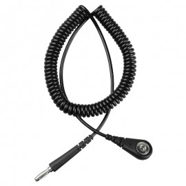 DESCO 09040 Coil Cord with 0.16" snap socket, 10'-