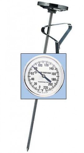 Digi-Sense 08080-95 Stainless-Steel Bimetal Pocket Thermometer, 50 to 550&amp;deg;F, 5&amp;deg;F Division-