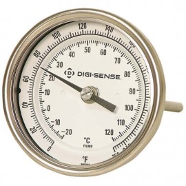 Digi-Sense 08144-03 TI.30 Back-Connect Bimetal Thermometer, 50 to 300&amp;deg;F, 24&amp;quot; Stem-