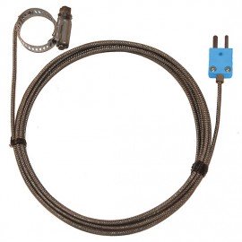 Digi-Sense 08469-24 Type-T Hose Clamp Probe with Mini Connector, 10', 0.44 to 1" Diameter-