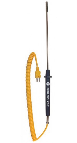 Digi-Sense 08516-75 Type-K Air/Gas Probe with Mini Connector, 8.5&quot;, Exposed-