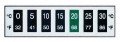 Digi-Sense 09037-07 Reversible 7-Point Horizontal Temperature Label, 32 to 86&amp;deg;F-