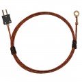 Digi-Sense 18526-18 Type J Economic Bolt-on Thermocouple Probe, #8 screw-