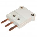 Digi-Sense 18527-85 White ANSI Male RTD Connector, 3-blade, 300&amp;deg;F (149&amp;deg;C)-