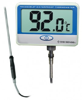 Digi-Sense 37803-87 Traceable Remote Probe Digital Thermometer, Extra Long, 14 to 230&amp;deg;F-