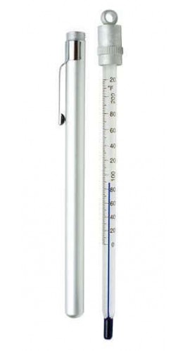 Digi-Sense 90260-44 DURAC Thermom&amp;egrave;tre de poche &amp;agrave; liquide dans le verre avec bo&amp;icirc;tier m&amp;eacute;tallique, -5 &amp;agrave; 50&amp;deg;C, immersion totale-