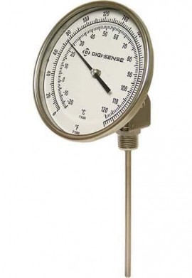 Digi-Sense 90590-36 Thermom&amp;egrave;tre bim&amp;eacute;tallique r&amp;eacute;glable, 10 &amp;agrave; 287.78&amp;deg;C, tige de 101.6 mm-