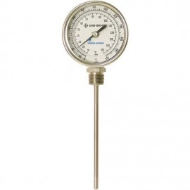 Digi-Sense 90556-01 Silicone-Free Bottom-Mount Thermometer, 0 to 250&amp;deg;F, 24&amp;quot; Stem-