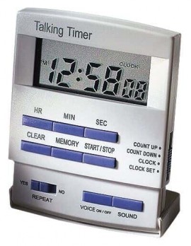 Digi-Sense 94460-12 Talking 1-Channel Digital Clock/Timer-